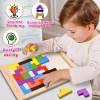 FFTROC Wooden Puzzles for Kids Ages 4-8 8-10 Thick Colorful