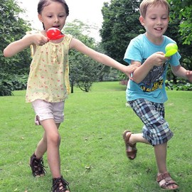 Balance Spoon Egg Running Toy, Sports Educational Game, Children Outdoor Toy with Bright Color Plastic Material for Play at Party
