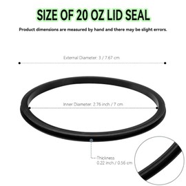 Tumbler Cup Lids Seal Gasket 20 oz for Yeti Tumbler Mugs, Silicone Lids Seals Gaskets Not Rubber Replacement for Yeti O-Ring Rambler Stainless Steel Insulated Tumblers Mug Fit for Ozark Trail, 8 Pcs