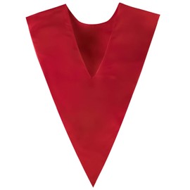 GraduatePro Choir Stole V Shape Adults Reversible Unisex Cross Red