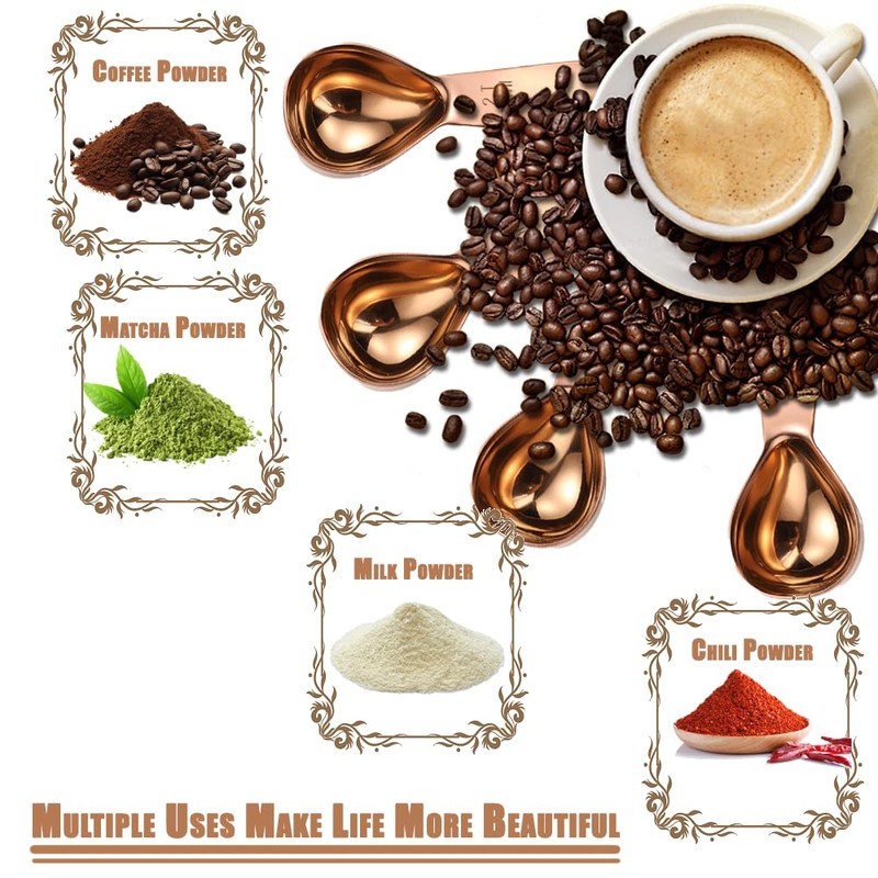 Stainless Steel Coffee Scoop Set, 1 & 2 Tablespoon (15ml