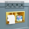 Neodrain Dual Roll Recessed Toilet Paper Holder - 304 Stainless