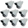 SPARES2GO Universal Divan Bed Cabinet Drawers (Fixed Plate) Castor Wheels