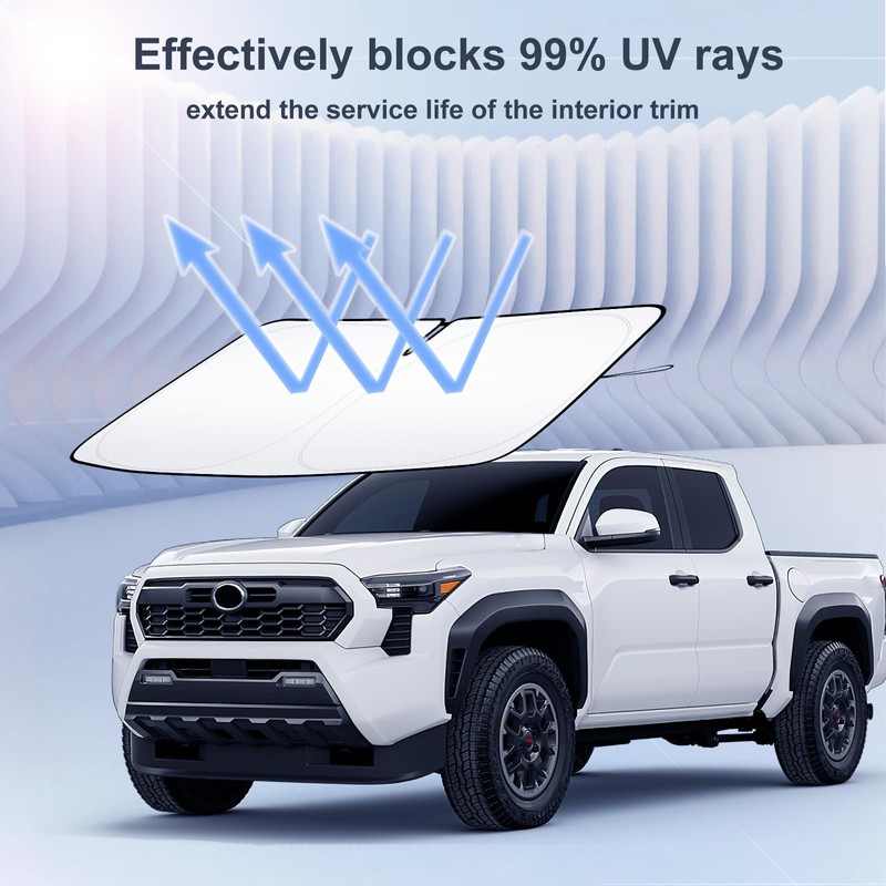 Windshield Sun Shade for 2024 2025 2026 Toyota Tacoma Accessories