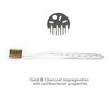 Nano-b Rainbow Pack of 4 Antibacterial Manual Toothbrushes【Gold & Bamboo