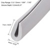 sourcing map Edge Trim U Seal Grey Rubber Plastic U