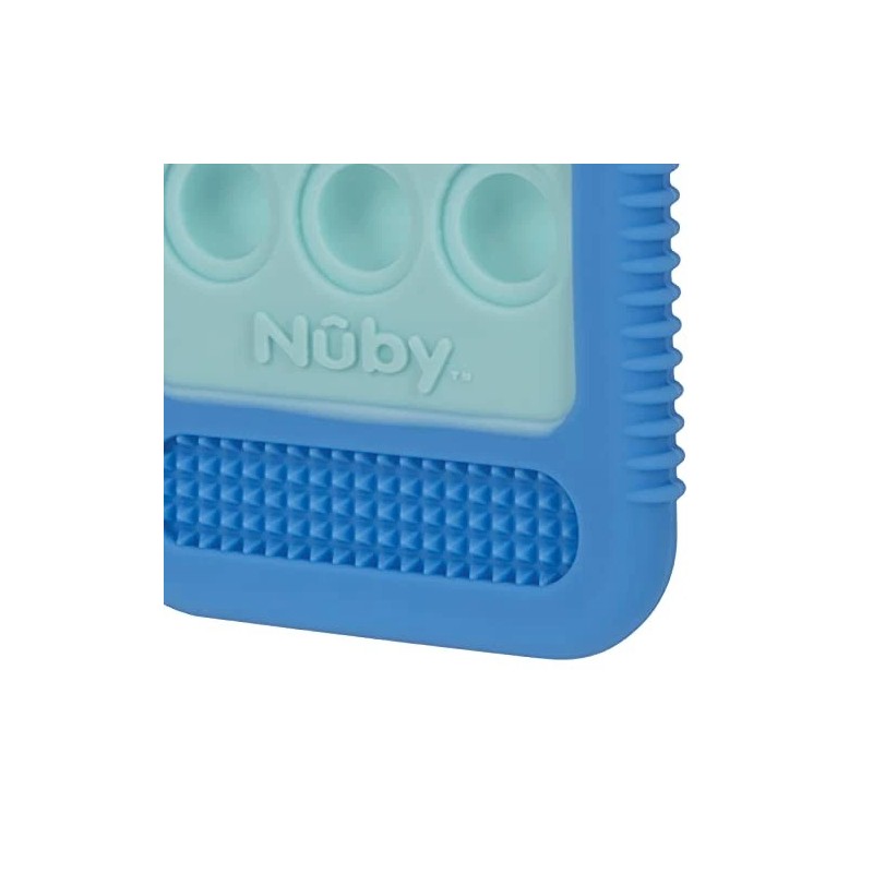 Nuby Giggle Bytes Soft Blue Cellphone Teether Toy for Babies