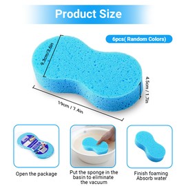6 Stück Super Saugfähig Autowaschschwamm,22x11x4.5cm Autowaschschwamm Autowäsche,Autoschwamm Groß,Auto Schwamm Außen,Schwamm mit Hoher Dichte,Küchenschwämme Waschbar,für Auto Waschen Küche Reinigung
