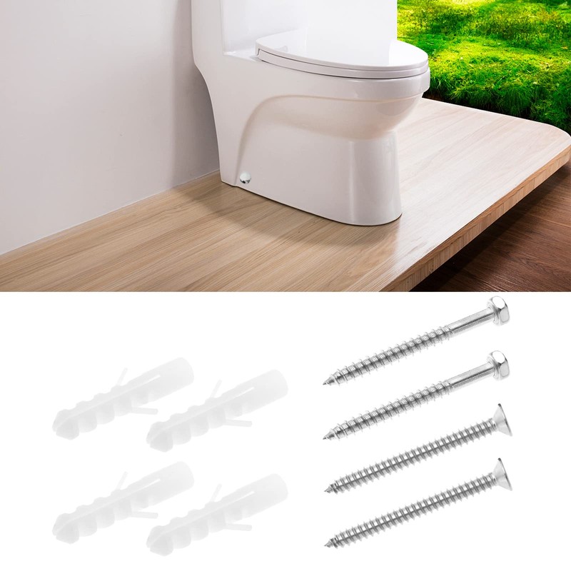 ECSiNG 2 Sets Floor Toilet Fixing Kit L Shape Toilet