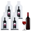 uxcell 4Pcs Wine Bottle Travel Protector Bags with Bottle Motif
