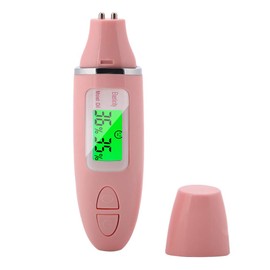 Tiiyee Portable Facial Moisture Tester, Digital Skin Analyzer Machine Precision Water Oil Sensor Monitor Detector Pen LCD Display Face Care Device for Traveling Home Beauty Salon Gift Girls Women