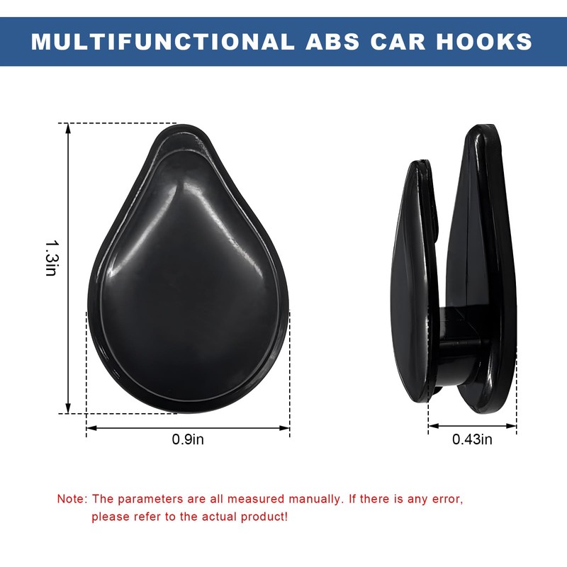 BWBWND 4PCS Car Mini Hooks, Self-Adhesive Backseat Hanger Multifunctional Vehicle