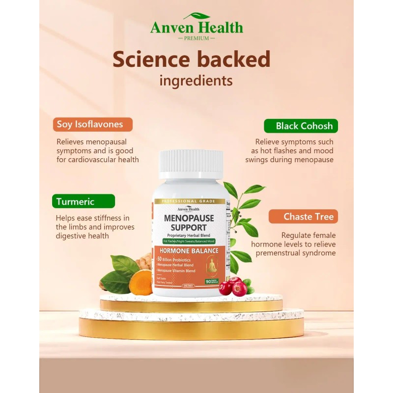 Anven Health Menopausia Probióticos Y Vitaminas Mujer