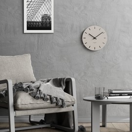 Cander Berlin MNU 2530 P Wanduhr lautlos ohne Ticken 30 cm analog Küche Wohnzimmer modern Vintage warmgrau MDF