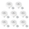 PATIKIL 22 mm Drawer Castors, Pack of 8 Plastic Drawer Rollers, Replacement Wheels with Ball Bearings and Nuts