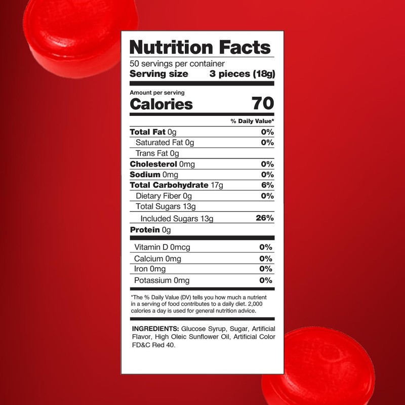 Cinnamon Discs Hard Candy - 2 Pound Bulk Pack (About