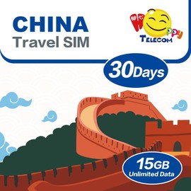 5G Happy Mainlaind China 30 Days Unlimited Data Travel Sim Card | 15GB of 5G High-Speed Data Then 128kbps | No Need Registraton | Easy Activation | Support Whatsapp, Facebook, Google and More