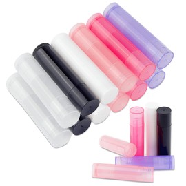 12 PCS Empty Lip Balm Tubes Lip Balm Containers, 5.5ml (3/16 Oz) PP Lip Gloss Tubes Reusable Lip Gloss Containers with Caps Lipstick Tubes Containers for DIY, Classic Black & White & Girly Pink