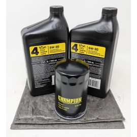 Champion Generator 5W-30 Full Synthetic Oil Change Kit 2 Quarts oil and Filter
