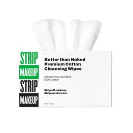 STRIP MAKEUP - Premium Cotton Cleansing Wipes - Unbleached, untreated, 100% cotton for makeup removal.