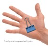 Medium Binder Clips Blue Color 1-1/4" / 1.25 inches /