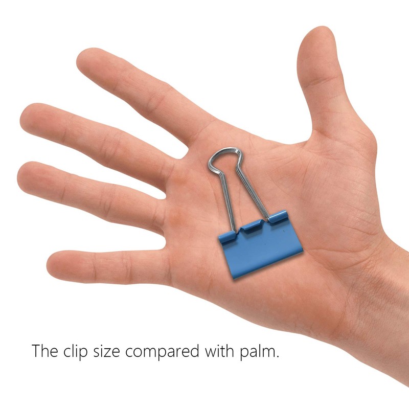 Medium Binder Clips Blue Color 1-1/4" / 1.25 inches /