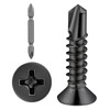 Wensilon（400pcs）#8×3/4”for Sheet Metal Self-Tapping Screws 410 Stainless Steel Flat Head