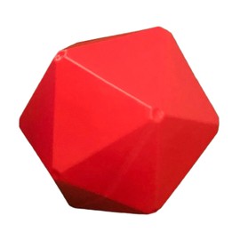 chiwanji Horse Treat Ball Plastic Hexagonal Hay Feeder Ball Boredom for Box or Paddock - red