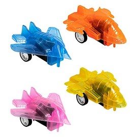 Boland 30843 Wind Up Jets Set of 4 Retreat Airplanes Size 5 x 5 cm Gift Give-Away Toy Pinata Filling Wonder Bag