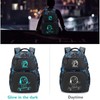 Pawsky Skateboard Anime Luminous Backpack School Backpack with USB Charging