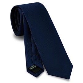 Branduce Mens Tie Solid Pure Color 2.4" Plain Skinny Necktie 6cm Slim Navy Blue Tie for Men (TA04-03)