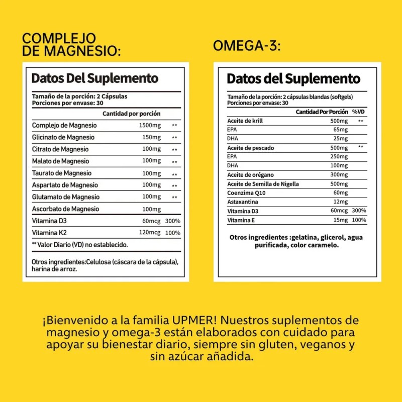 Upmer Pack Duo: Magnesio 7 En 1 + Omega 3