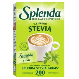 SPLENDA Stevia Zero Calorie Sweetener, Sugar Substitute Packets, 200 Count (Pack of 1)