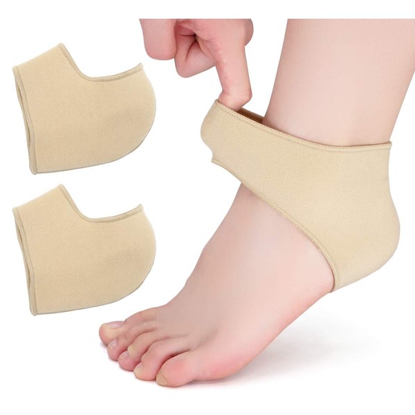 SQHT's Heel Protectors for Cracked Heels, Relieve Heel Pain from Plantar Fasciitis, Heel Spur, Achilles (Large (Women's 8-13.5, Men's 7-13))