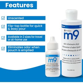 m9 Hollister 7715 Odor Eliminator Drops, Unscented, 1 oz Bottle, 3 Pack – Ostomy Drops, Ostomy Supplies, Odor Neutralizer