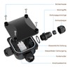 Waterproof Junction Boxes 3 Way Cable Connectors Outdoor External Electrical
