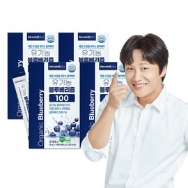 (Total 60 pouches) NFC Cold-Pressed Organic Blueberry Juice 100ml, 15 pouches x 4 boxes / Blueberry Concentrate Juice / (총 60포) NFC 착즙 유기농 블루베리즙 100 15포 4박스  블루베리 원액 주스