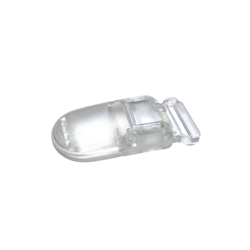 lingzaling 15mm Plastic One-Touch Clip for Flat Tape, Clear (Pack
