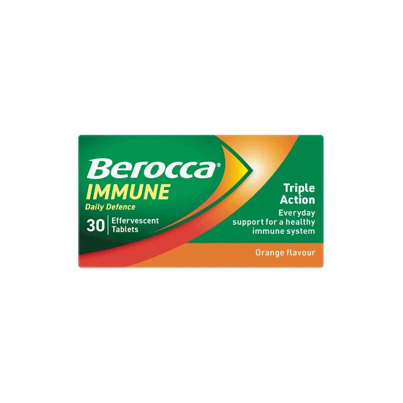 Berocca Immune Daily Defence Vitamin C, D and Zinc, Orange