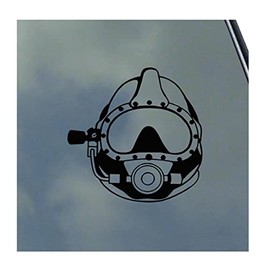 Deep Sea Saturation Diver Helmet - Modern Vinyl Sticker Decal Contractor Commercial Diving Offshore Oil Rig