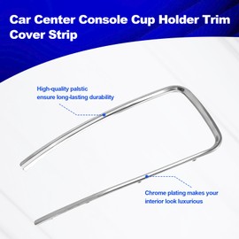 Car Center Console Cup Holder Trim Cover Strip Compatible with Buick Lacrosse 2009-2013 Chrome ABS Central Water Cup Holder Frame Panel Armrest Organizer Storage Box Panel Trim Ring 1168639