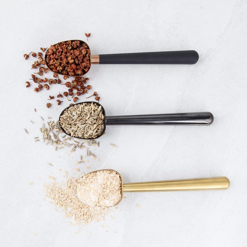 Easyworkz ステンレス鋼 ロング ハンドル コーヒースクープ 7g 計量スプーン「真鍮ゴールド」