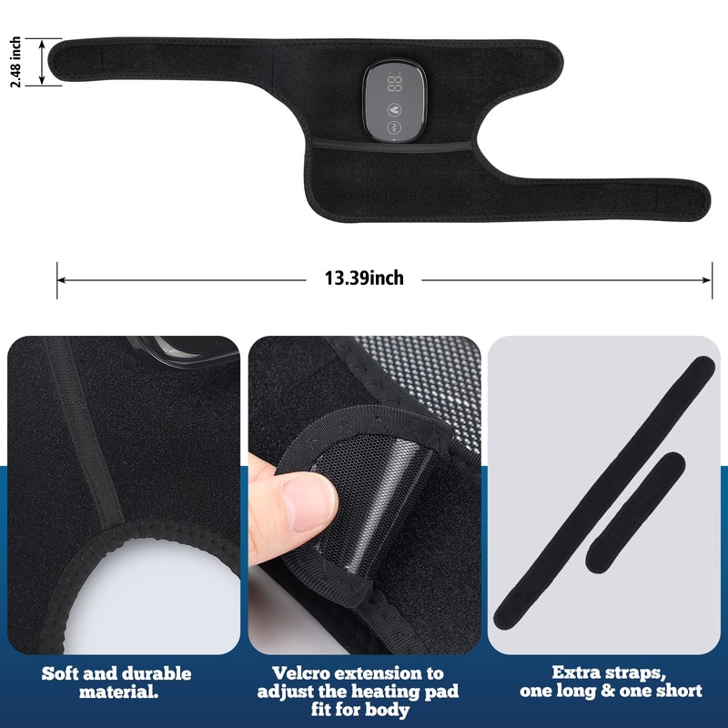 MOAJAZA Knee Massager with Heat and Vibration, Heating Pad for