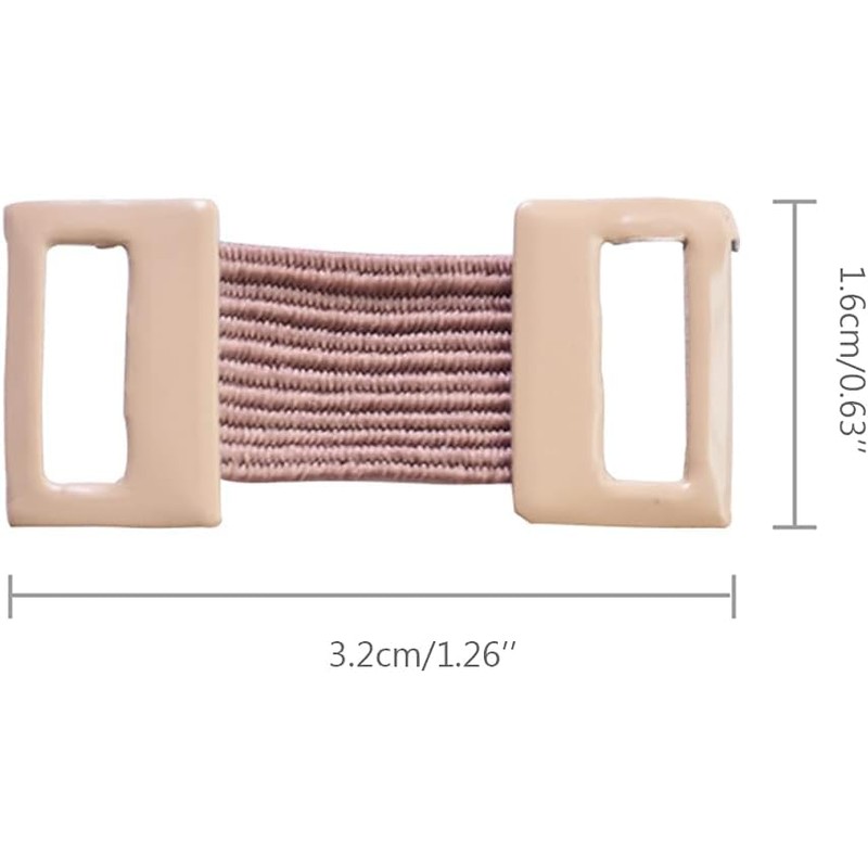 10 Pcs White/Coffee Bandage Wrap Stretch Metal Clips Fixation Clamps