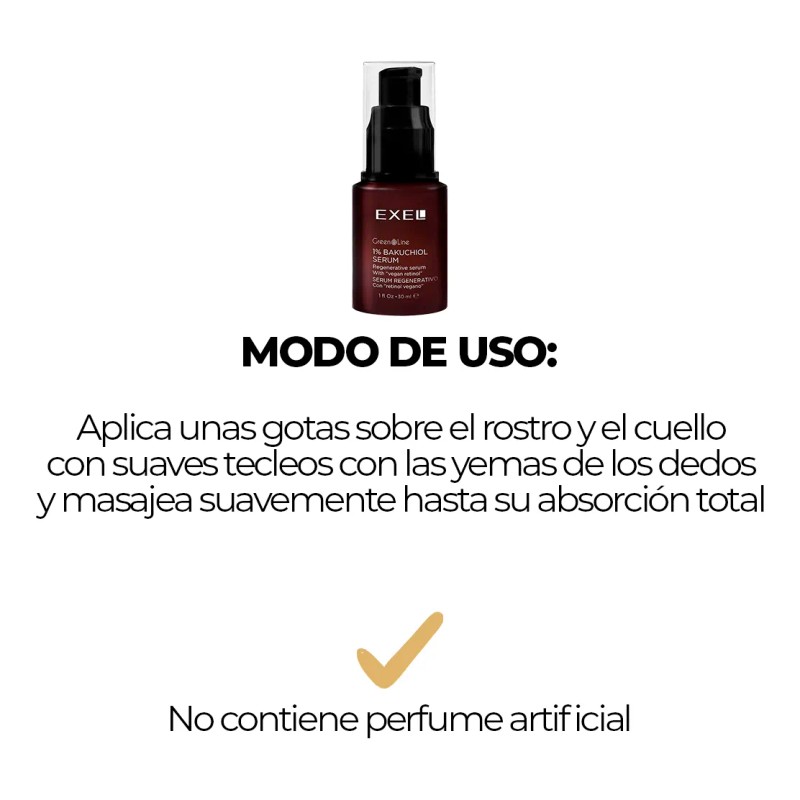 Serum Facial Exel Green Line Regenerativo Con Retinol Vegano Todo