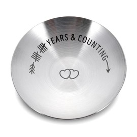 10 Year Anniversary Giifts for Wife- 4'' Wedding Ring Holder Dish 10 Year Tin Anniversary Giifts for Her Wedding Gifts Anniversary for Men 10th Wedding Anniversary Giifts for Husband Vow Renewal Gifts