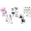 X-Ray Flower Tattoos Flower Tattoos Temporary Tattoos 5 Sheets Set