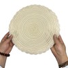 12 Inch Placemats,Round Braided Placemats Set of 4,Washable Heat Resistant