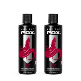 Arctic Fox Semi-Permanent Hair Dye, Vegan & Cruelty-Free, Conditioning, Ammonia-Free, Peroxide-Free, Vibrant Red Color, WRATH, 8 Fl Oz (Pack of 2)