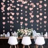 ZOCONE 63Ft Rose Gold and Pink Love Heart Streamer Banner